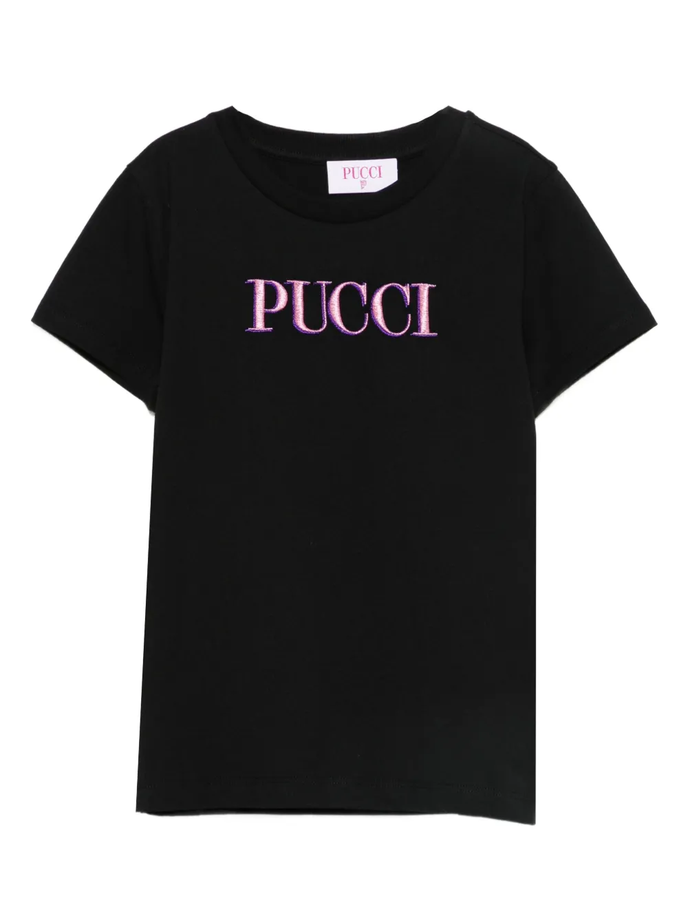 Футболка с вышитым логотипом Pucci Junior, черный
Футболка с вышитым логотипом Pucci Junior, черный