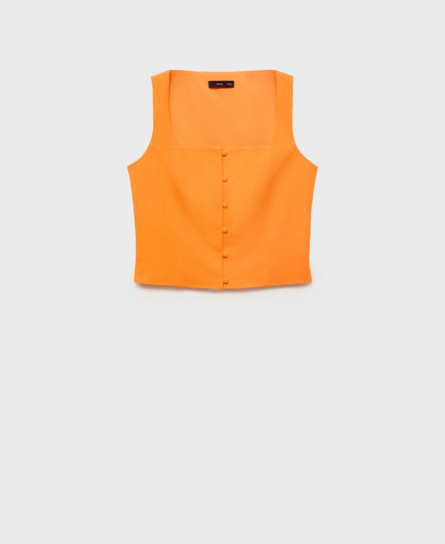 Женская хлопковая блузка на пуговицах MANGO, Orange
Женская хлопковая блузка на пуговицах MANGO, Orange