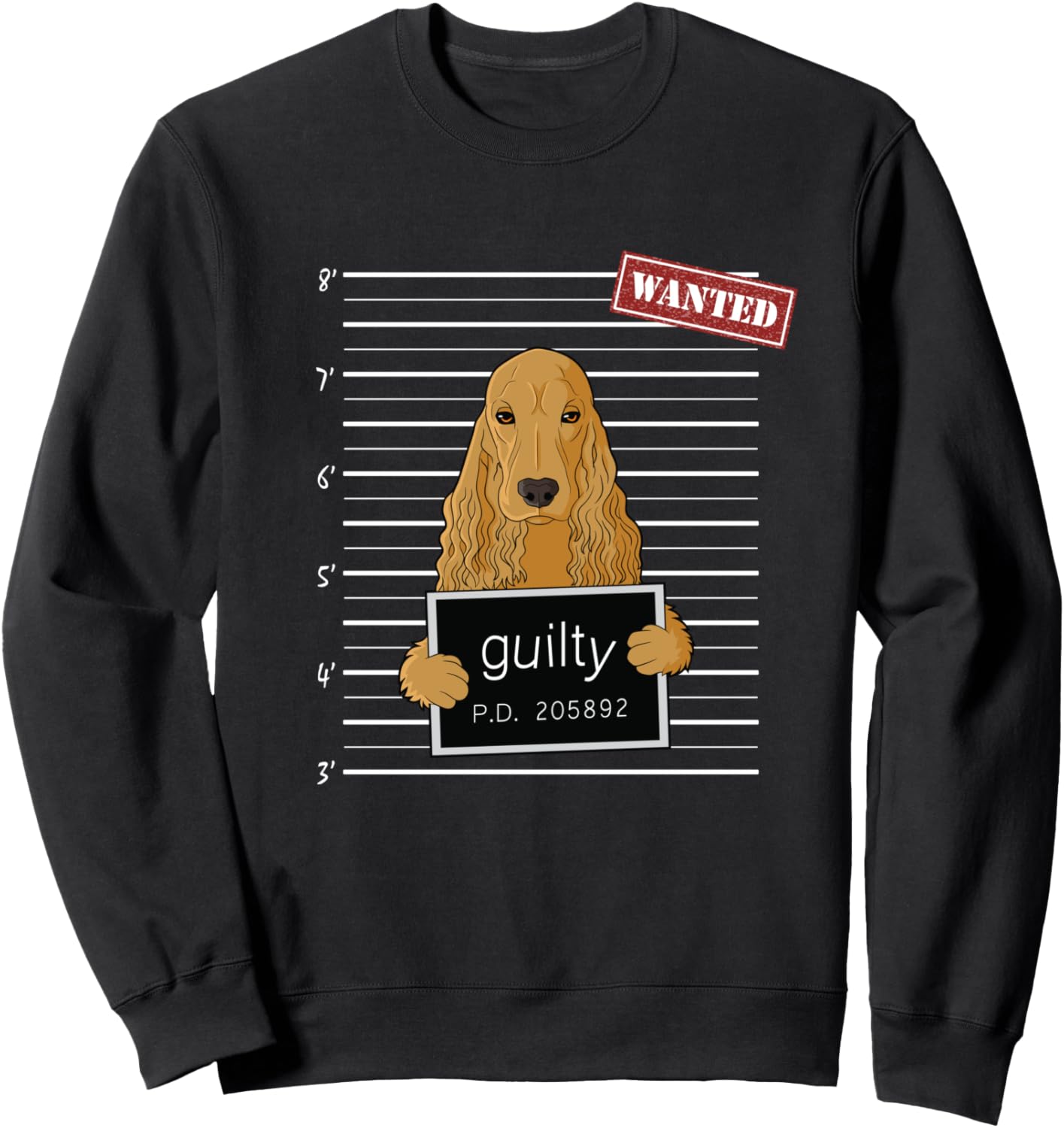 Фотография кокер-спаниеля, толстовка с надписью «Виновная собака» Bad Dog Mug Shot Cocker Spaniel, черный
Фотография кокер-спаниеля, толстовка с надписью «Виновная собака» Bad Dog Mug Shot Cocker Spaniel, черный
