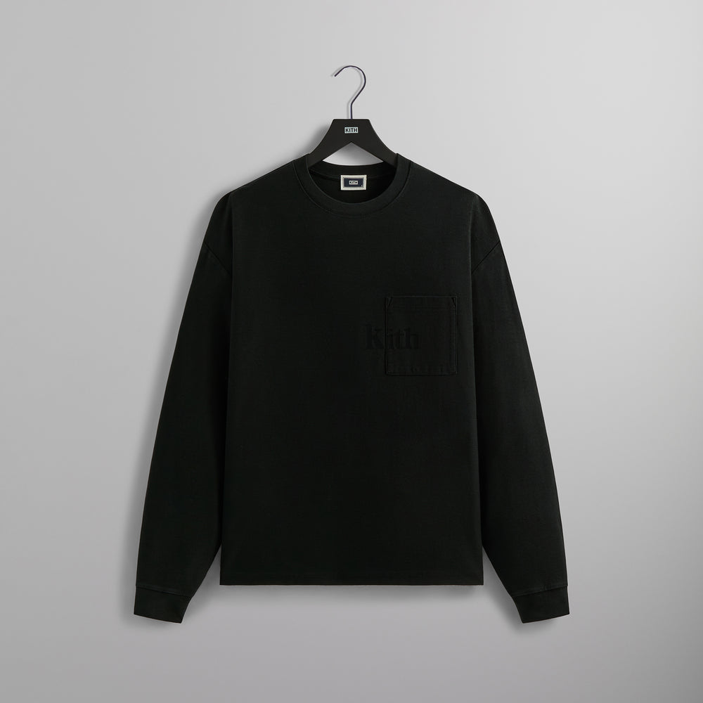 Футболка Kith Long Sleeve Quinn Tee, черный 
Футболка Kith Long Sleeve Quinn Tee, черный