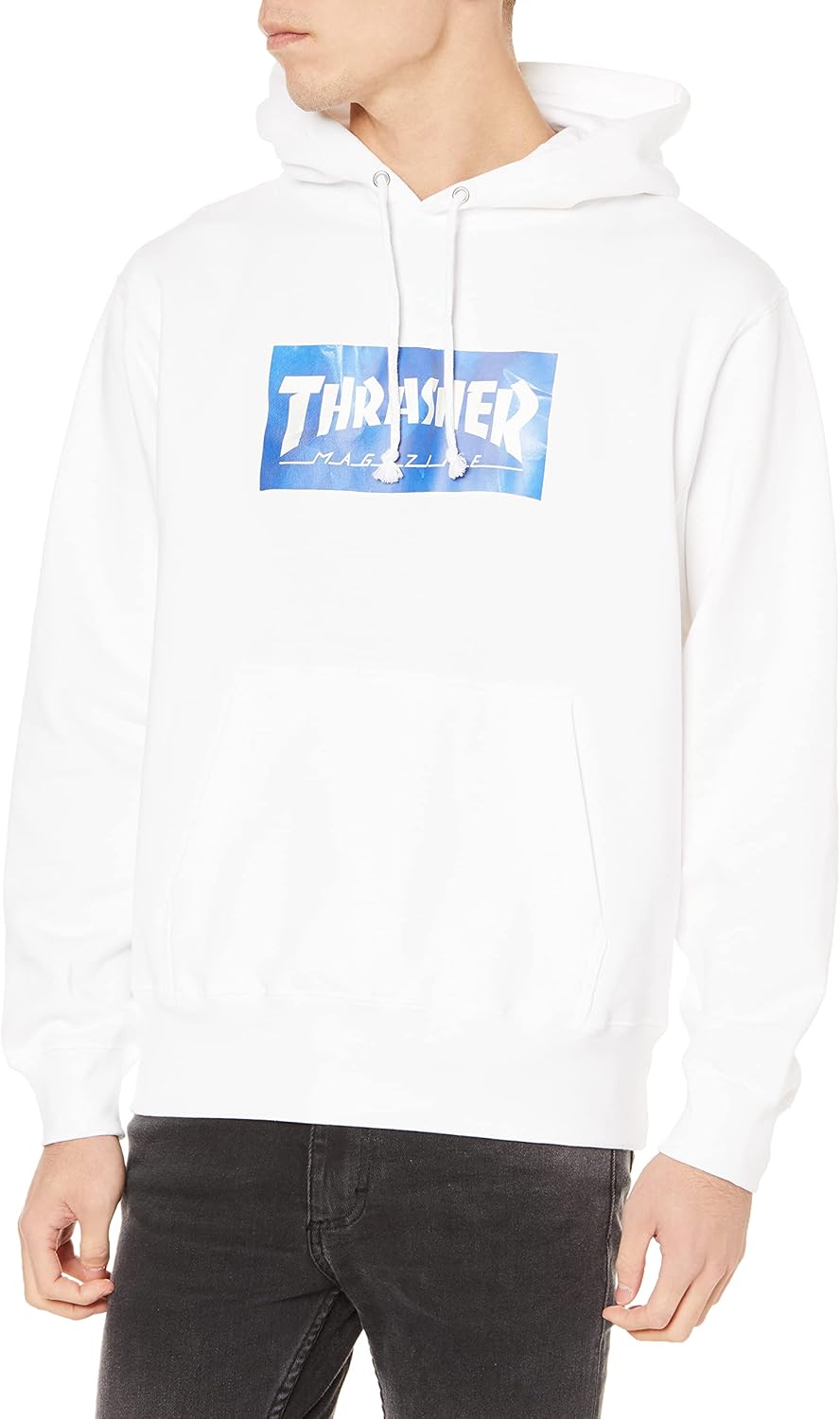 Мужская толстовка с капюшоном Slasher TH95317PL / CRUMPLE (с логотипом Box Logo) в классическом стиле Thrasher, белый/синий
Мужская толстовка с капюшоном Slasher TH95317PL / CRUMPLE (с логотипом Box Logo) в классическом стиле Thrasher, белый/синий