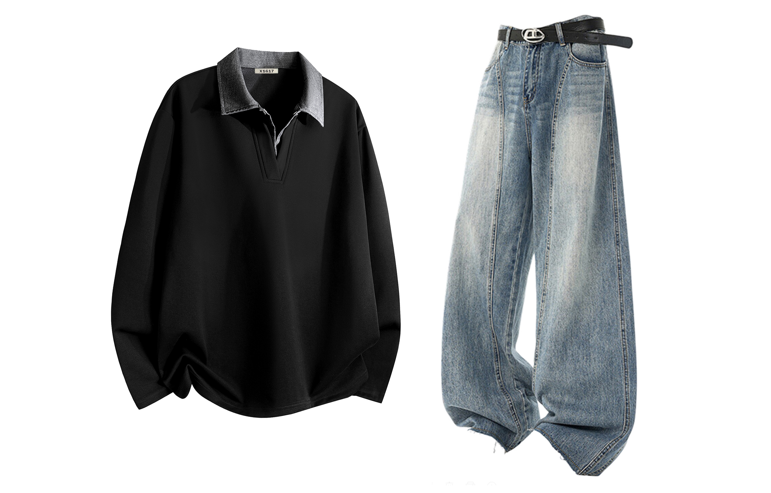 Повседневная спортивная одежда Unisex с лацканом Lapel Moderate X1617, черный top (long-sleeved)+синий pants
Повседневная спортивная одежда Unisex с лацканом Lapel Moderate X1617, черный top (long-sleeved)+синий pants