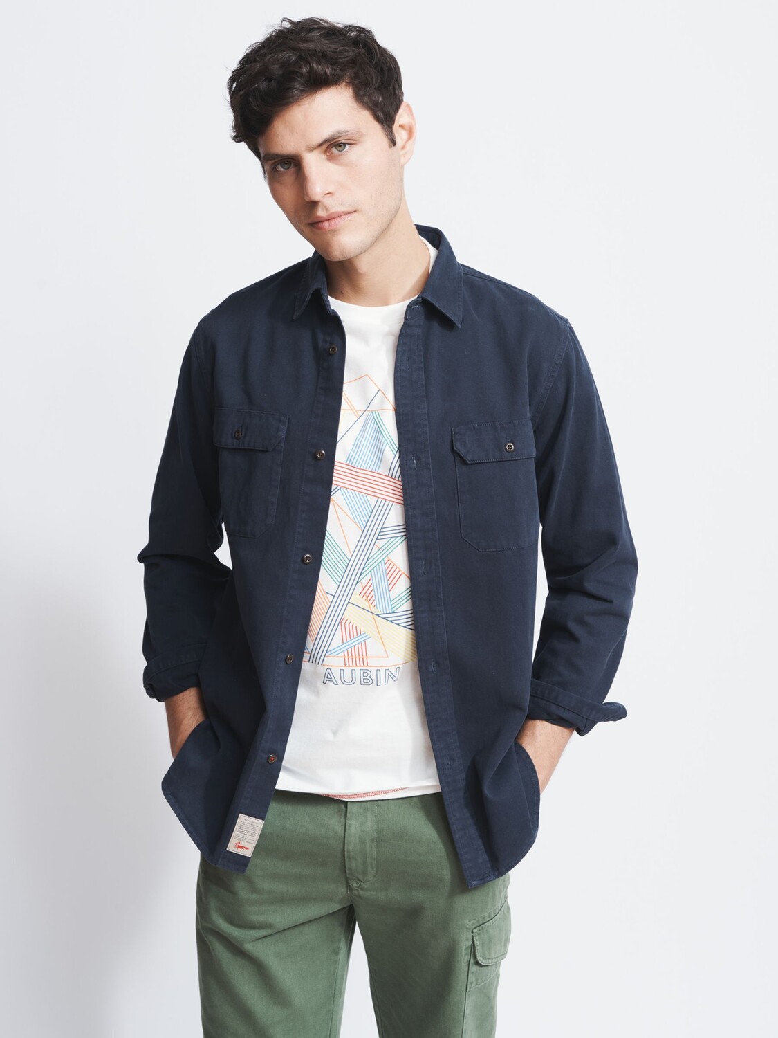 Рубашка из хлопкового твила Aubin Normanby, темно-синяя
Рубашка из хлопкового твила Aubin Normanby, темно-синяя