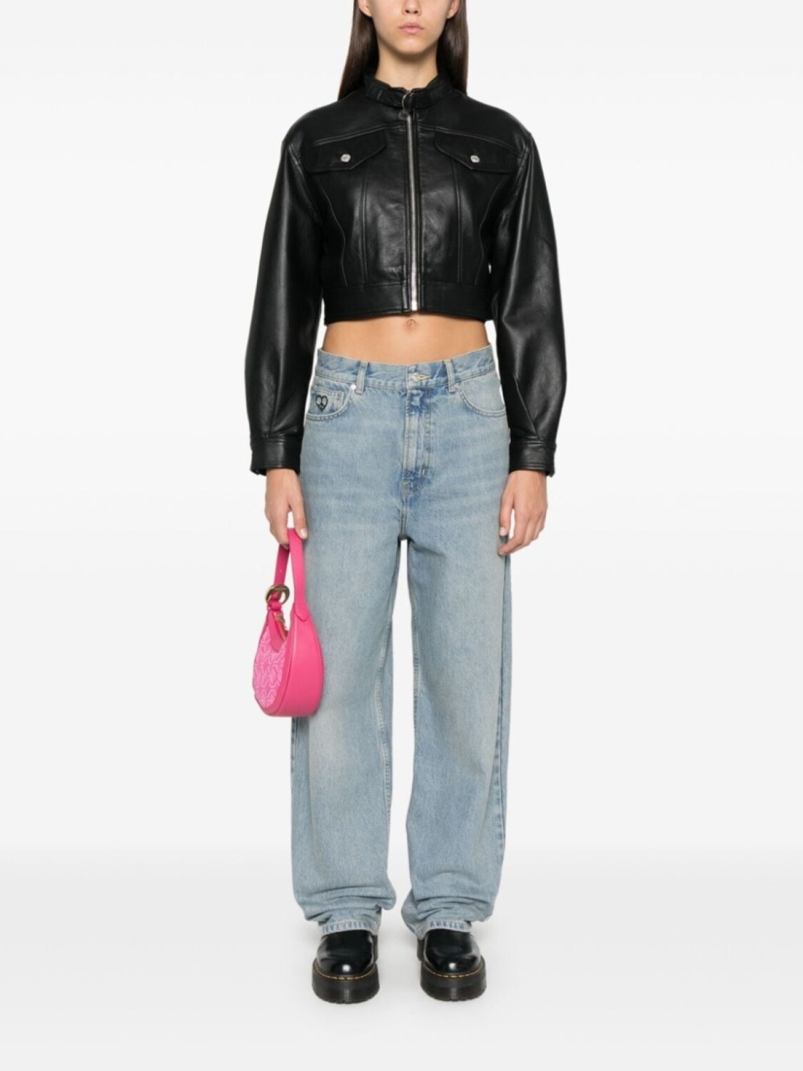 MOSCHINO JEANS кожаная куртка на молнии, черный
MOSCHINO JEANS кожаная куртка на молнии, черный