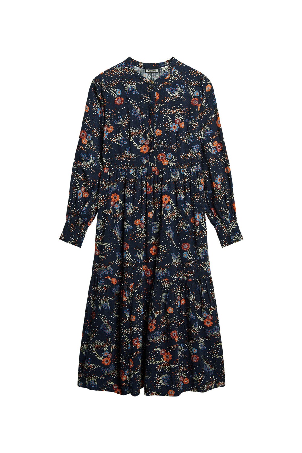 Каскадное платье миди с длинными рукавами Superdry, синий
Каскадное платье миди с длинными рукавами Superdry, синий