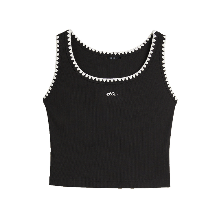 ELLE Топ-майка женская черная U-образный вырез Moderate Others
ELLE Топ-майка женская черная U-образный вырез Moderate Others