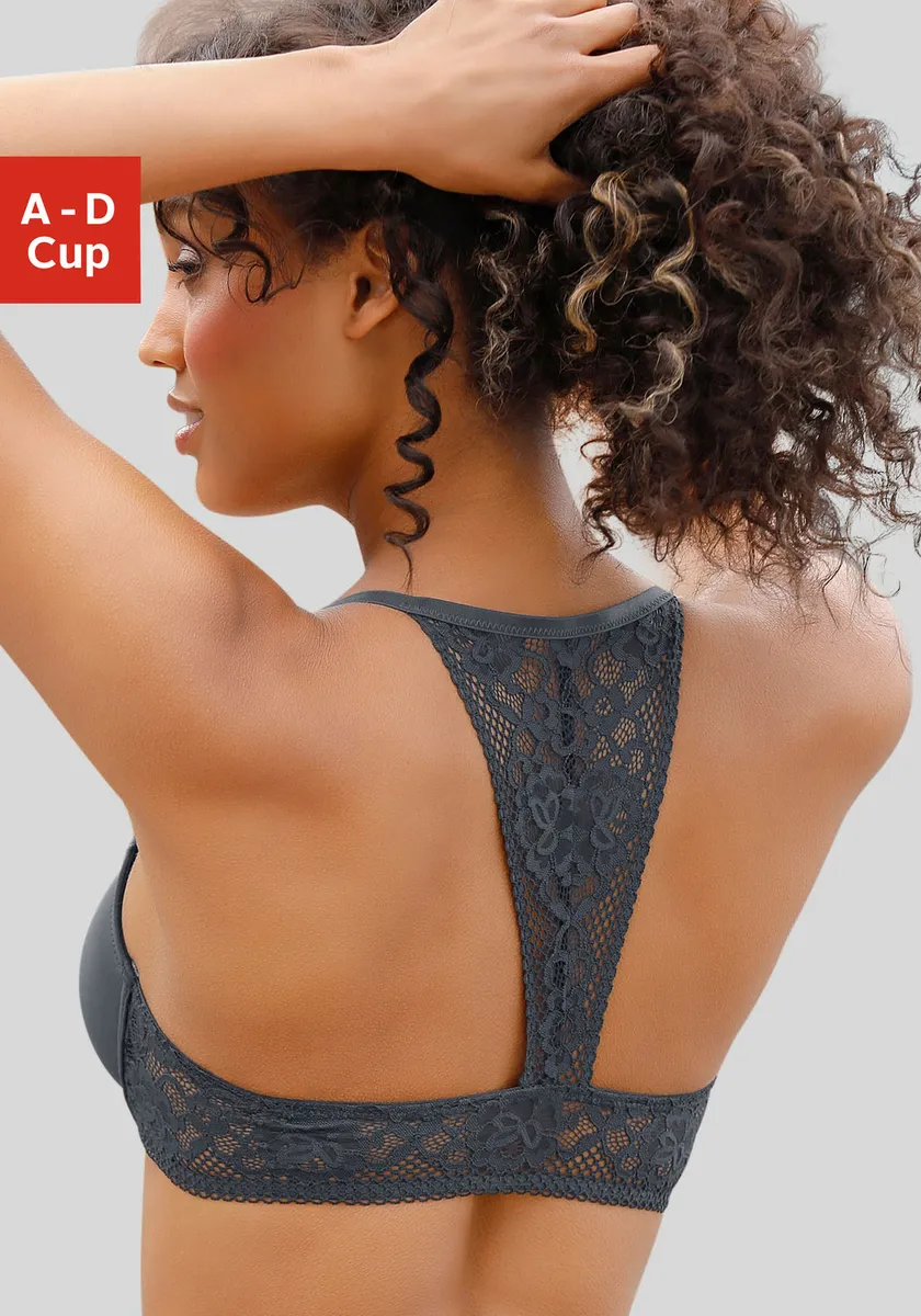 S.Oliver Бюстгальтер с чашечками "Lisette", с застежкой спереди и красивой кружевной спинкой, нижнее белье, антрацит
S.Oliver Бюстгальтер с чашечками "Lisette", с застежкой спереди и красивой кружевной спинкой, нижнее белье, антрацит