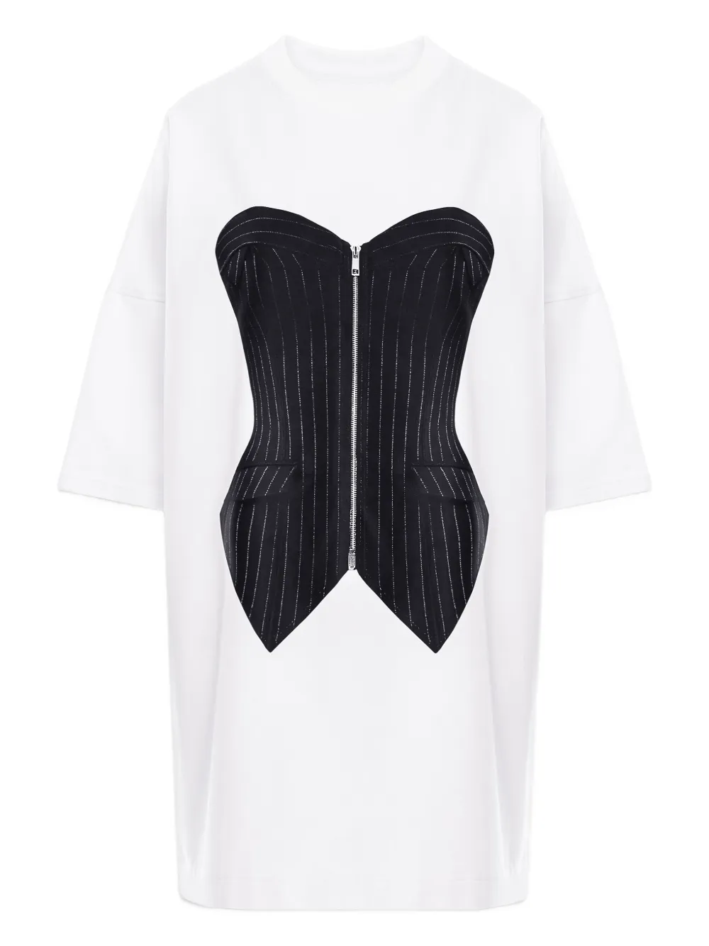 Мини-платье с принтом в полоску Hamza, белый
Мини-платье с принтом в полоску Hamza, белый