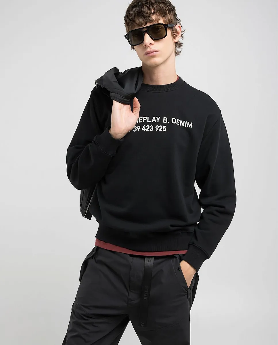 Мужская толстовка с круглым вырезом Replay, черный
Мужская толстовка с круглым вырезом Replay, черный