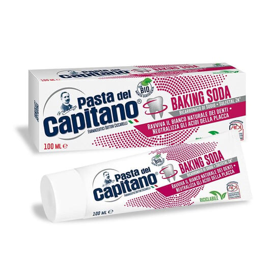 Отбеливающая зубная паста с пищевой содой, 100 мл Pasta del Capitano, Baking Soda Toothpaste
Отбеливающая зубная паста с пищевой содой, 100 мл Pasta del Capitano, Baking Soda Toothpaste