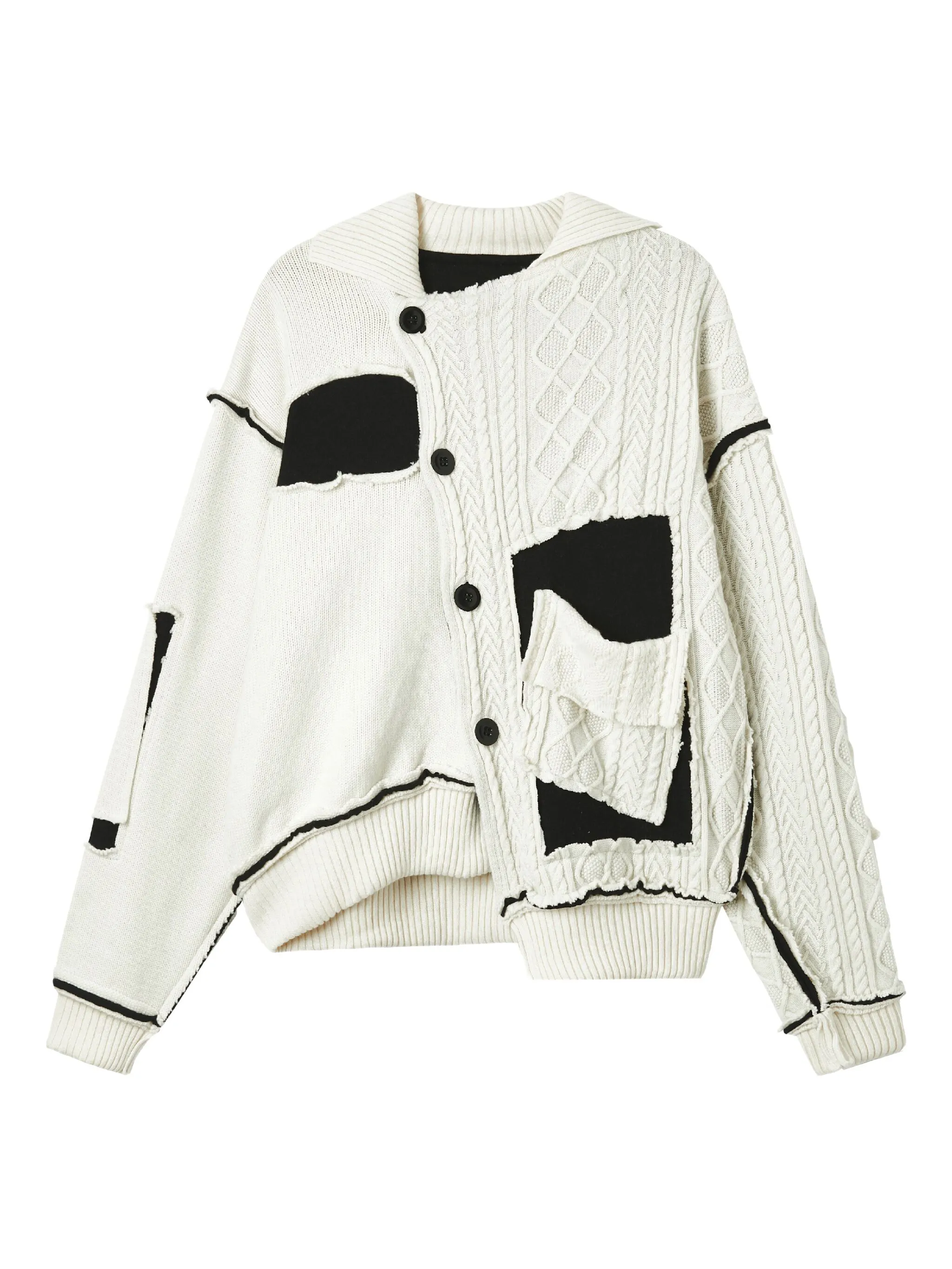 Фактурный кардиган в технике пэчворк Y'S, белый
Фактурный кардиган в технике пэчворк Y'S, белый