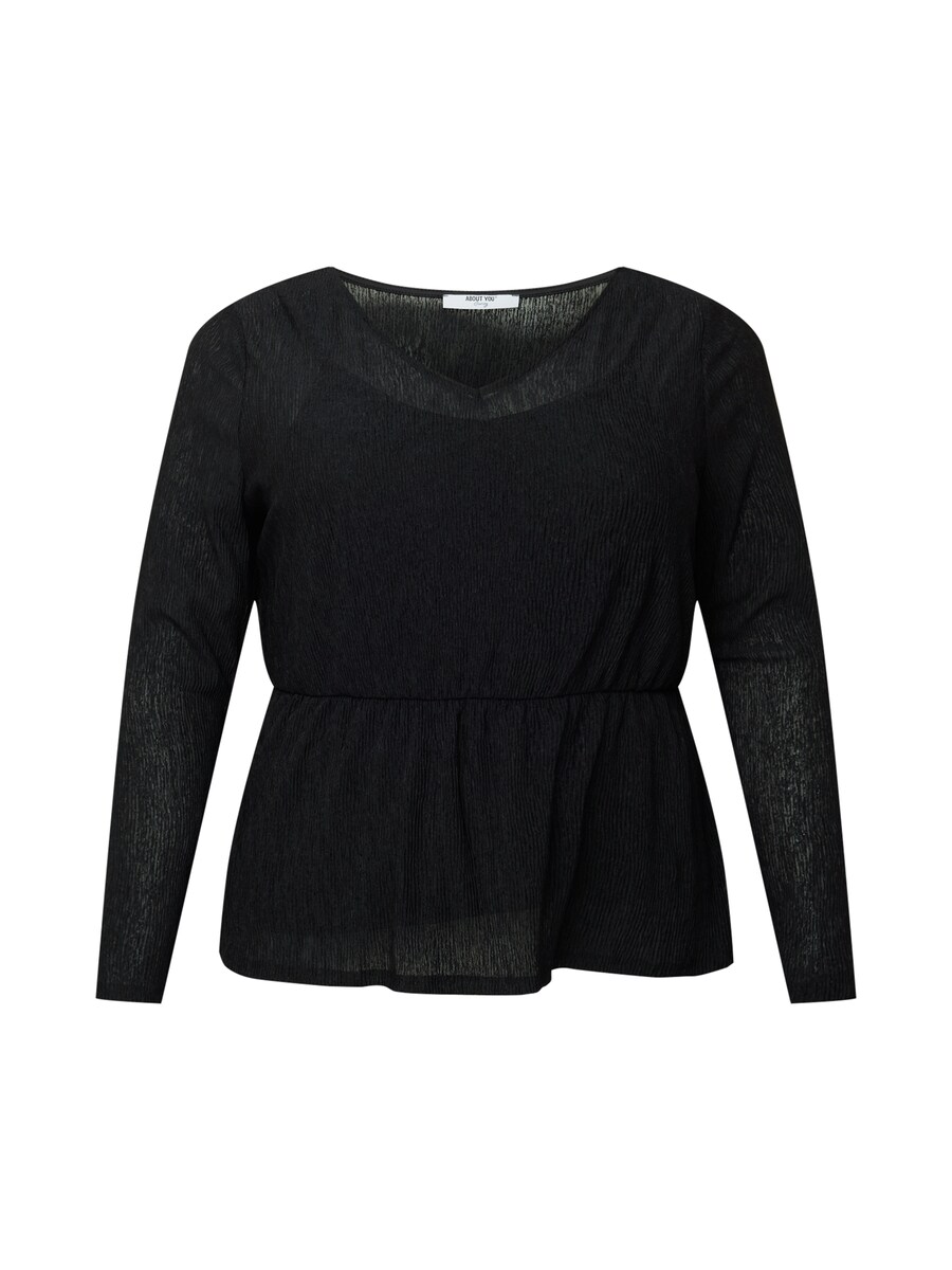Рубашка ABOUT YOU Curvy Hilka, черный 
Рубашка ABOUT YOU Curvy Hilka, черный