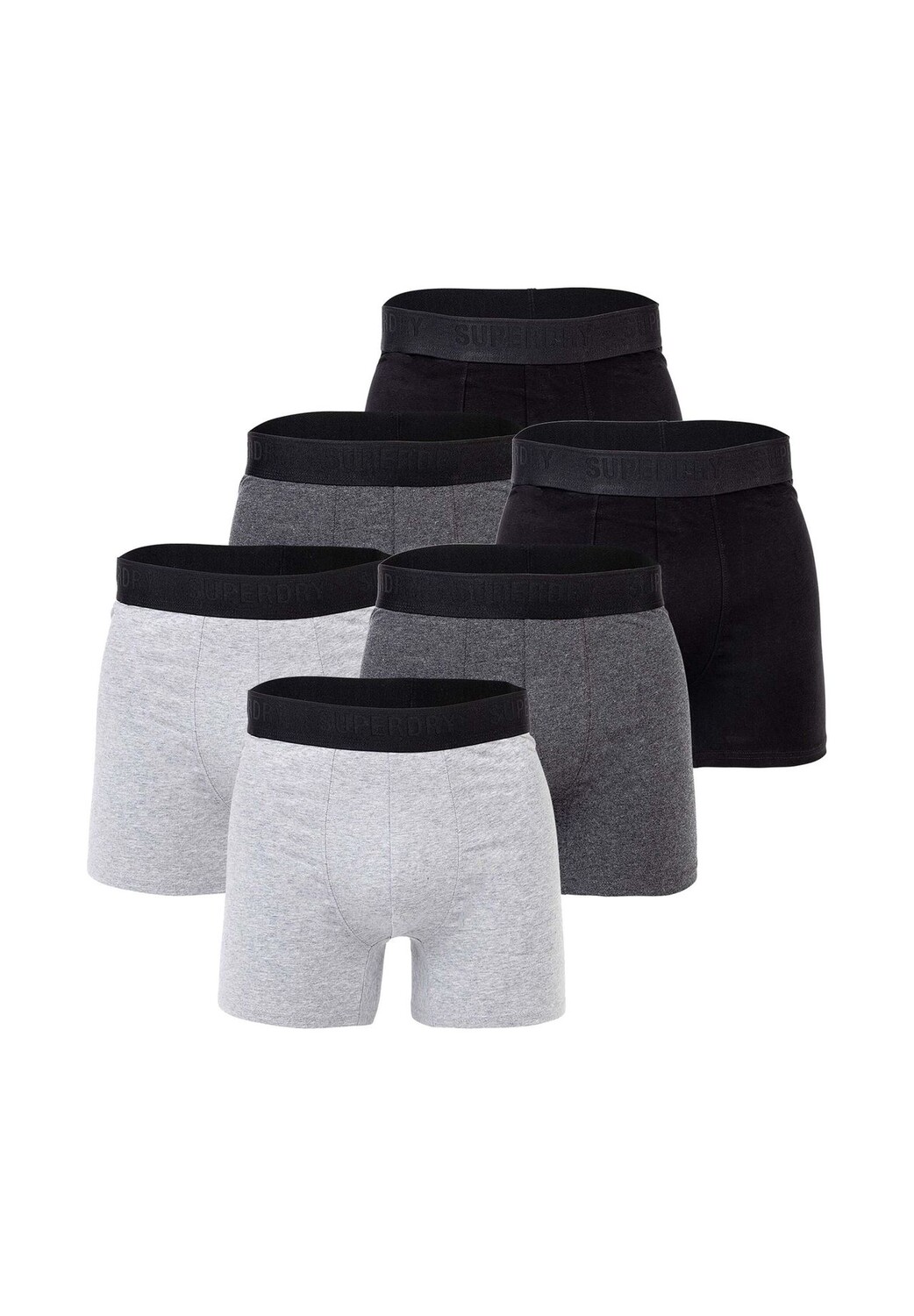 Мужские боксеры - BOXER MULTI TRIPLE PACK, натуральный хлопок, 6 шт. в упаковке Superdry., цвет Schwarz Anthrazit Grau
Мужские боксеры - BOXER MULTI TRIPLE PACK, натуральный хлопок, 6 шт. в упаковке Superdry., цвет Schwarz Anthrazit Grau