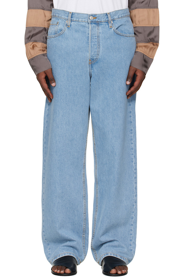 Dries Van Noten Синие джинсы свободного кроя
Dries Van Noten Синие джинсы свободного кроя