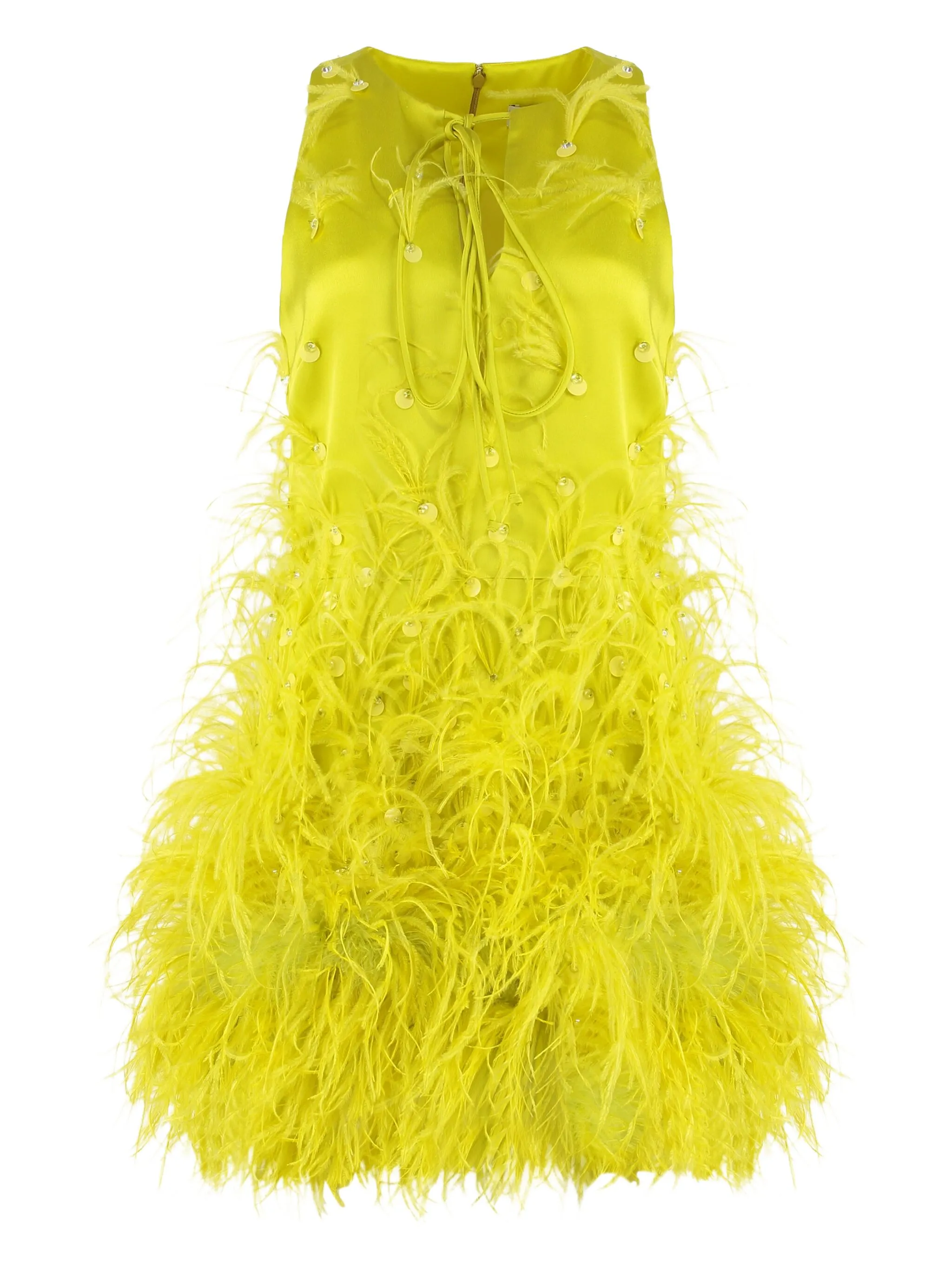 Платье мини с пайетками и перьями Les Filles D'Eva, желтый
Платье мини с пайетками и перьями Les Filles D'Eva, желтый
