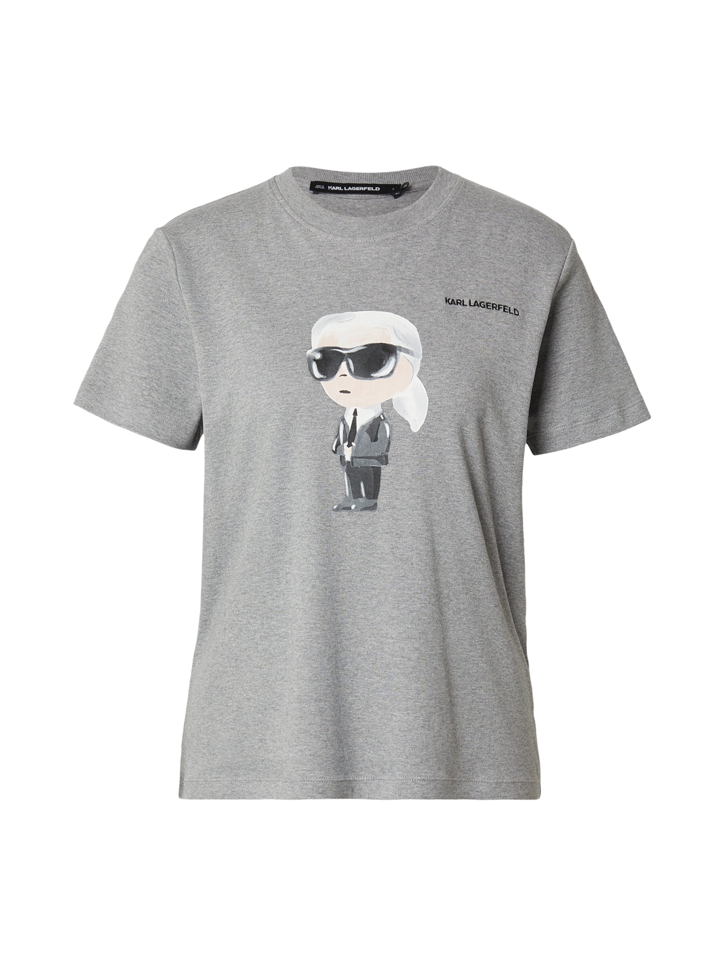 Karl Lagerfeld Футболка в светло-сером, крапчато-сером цвете
Karl Lagerfeld Футболка в светло-сером, крапчато-сером цвете