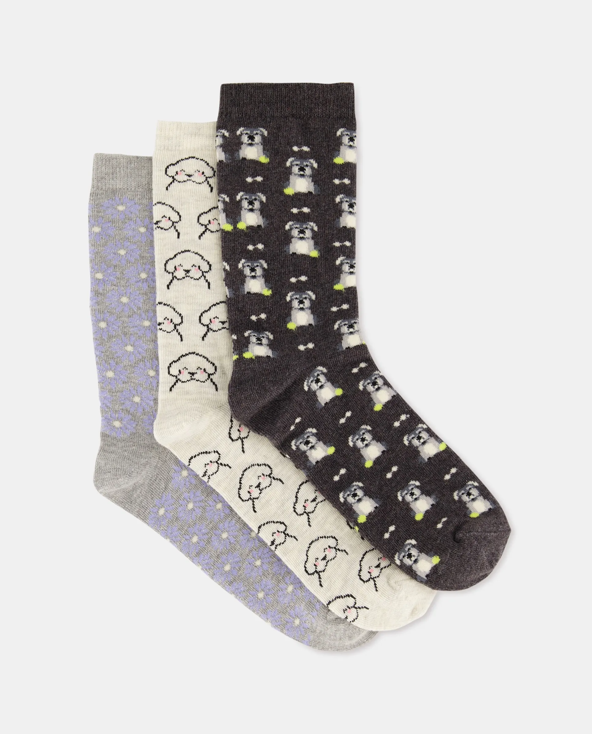 Набор из трех пар женских носков с принтом Easy Wear, серый
Набор из трех пар женских носков с принтом Easy Wear, серый