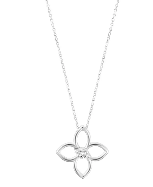 Регулируемое ожерелье с контуром клевера из кубического циркония Adornia, silver
Регулируемое ожерелье с контуром клевера из кубического циркония Adornia, silver