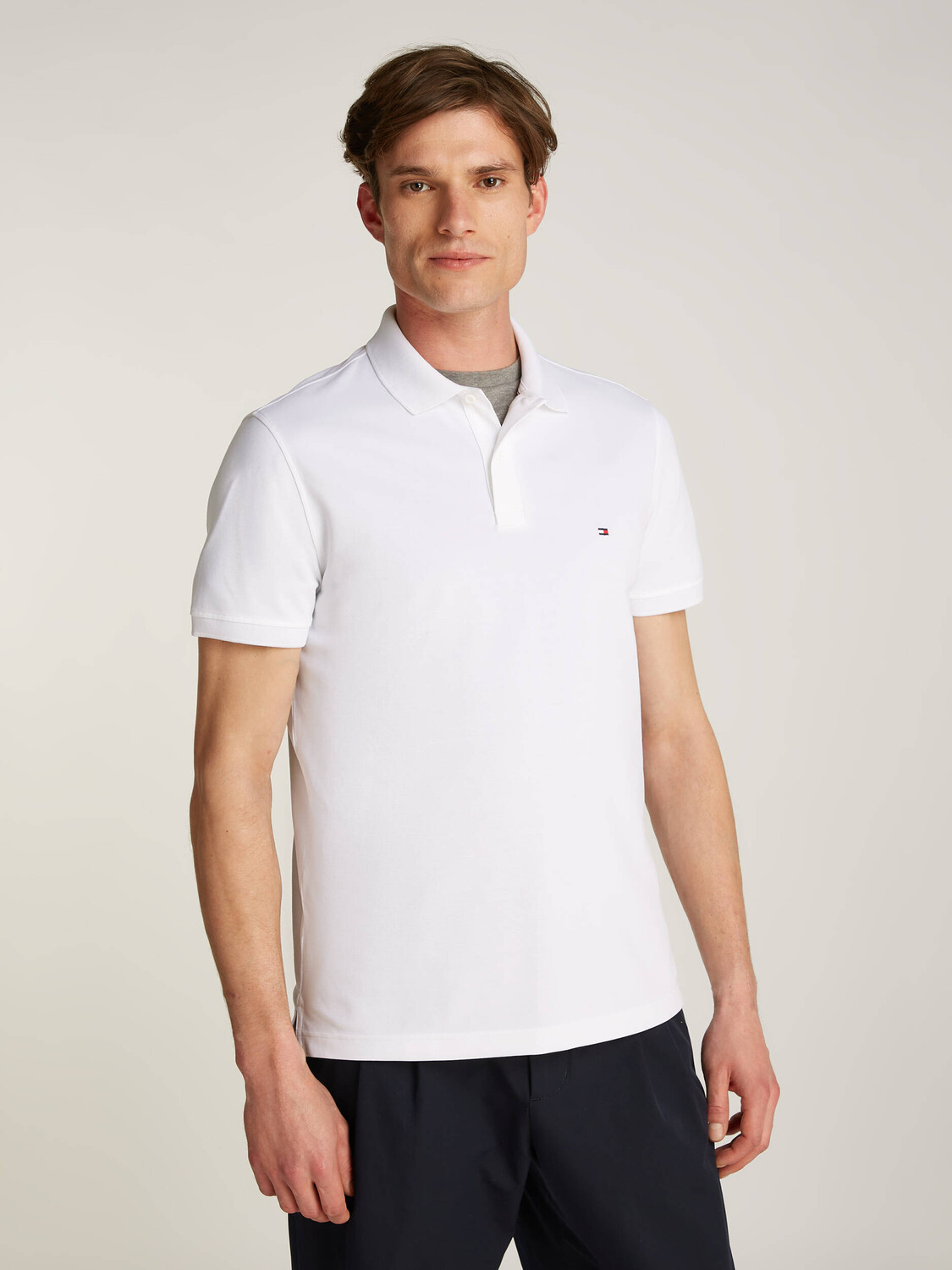 Поло Tommy Hilfiger Regular Fit, белый 
Поло Tommy Hilfiger Regular Fit, белый