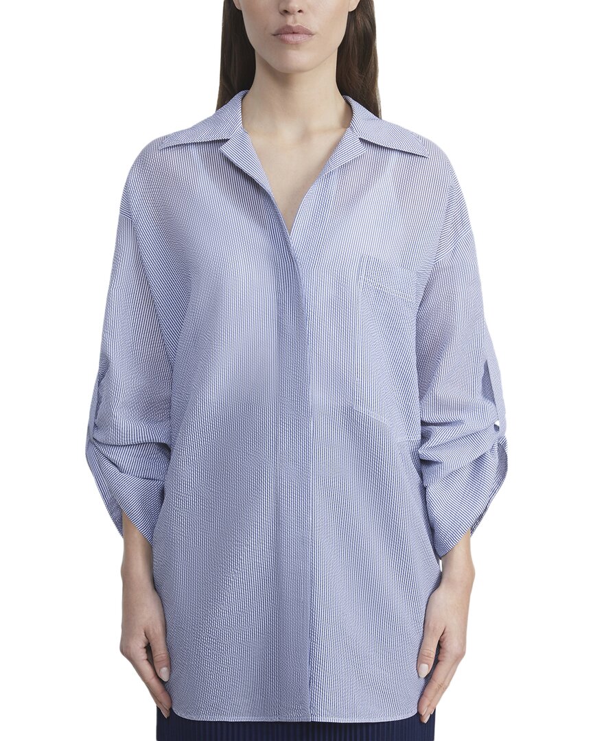 Lafayette 148 New York Блузка из смесового шелка с закрытой планкой и укороченным рукавом, серый
Lafayette 148 New York Блузка из смесового шелка с закрытой планкой и укороченным рукавом, серый