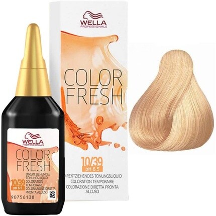 Color Fresh 10/39 Центральный золотисто-платиновый блондин 75 мл, Wella
Color Fresh 10/39 Центральный золотисто-платиновый блондин 75 мл, Wella