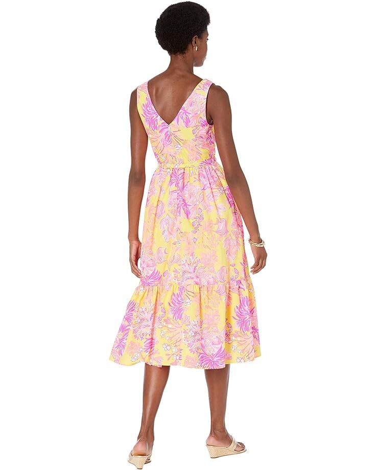Платье Lilly Pulitzer Bri V-Neck Cotton Midi Dress, цвет Calla Yellow Floral Coral
Платье Lilly Pulitzer Bri V-Neck Cotton Midi Dress, цвет Calla Yellow Floral Coral