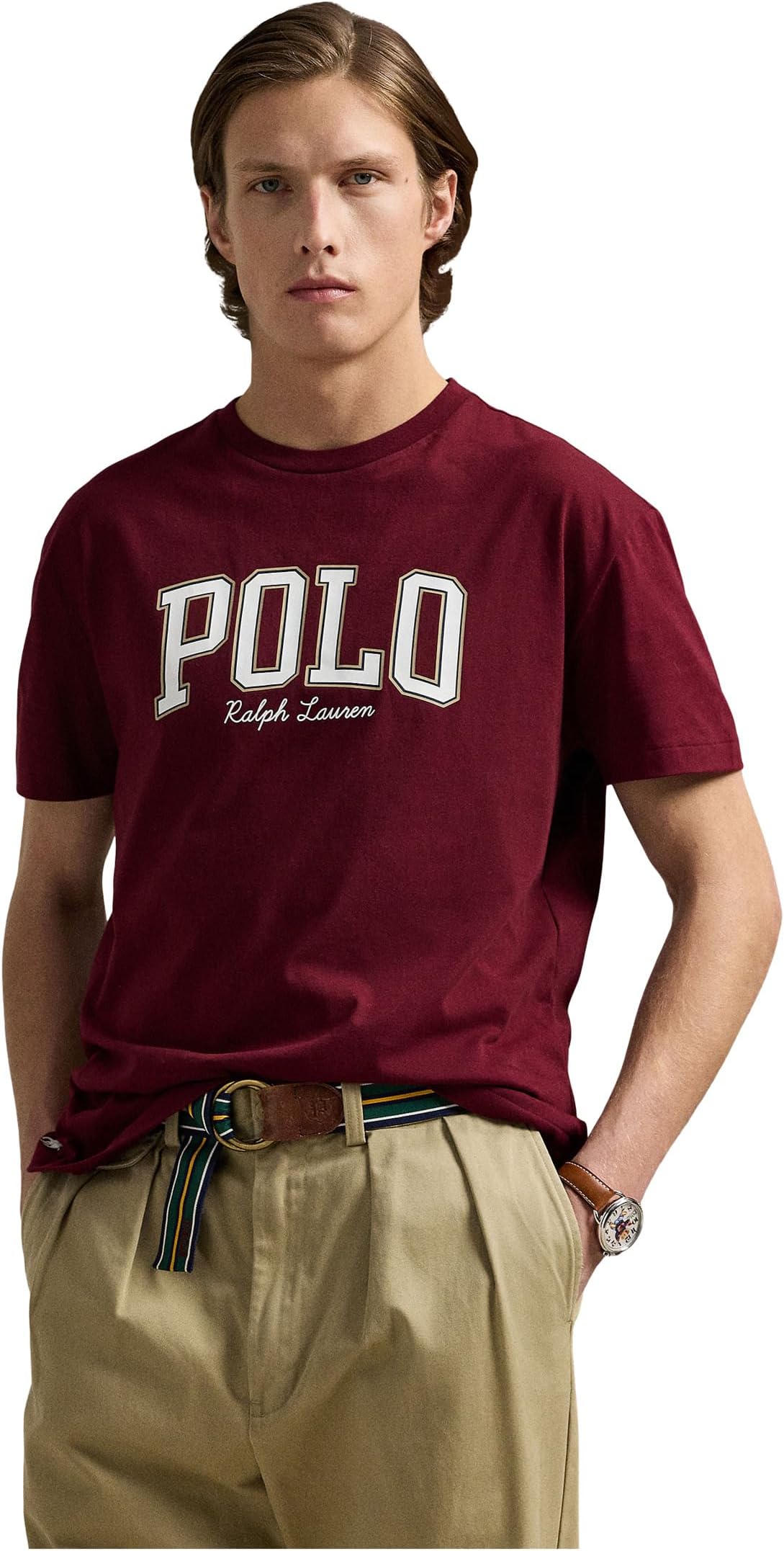 Футболка Polo Ralph Lauren Classic Fit Logo Jersey T-Shirt, цвет Classic Wine 
Футболка Polo Ralph Lauren Classic Fit Logo Jersey T-Shirt, цвет Classic Wine