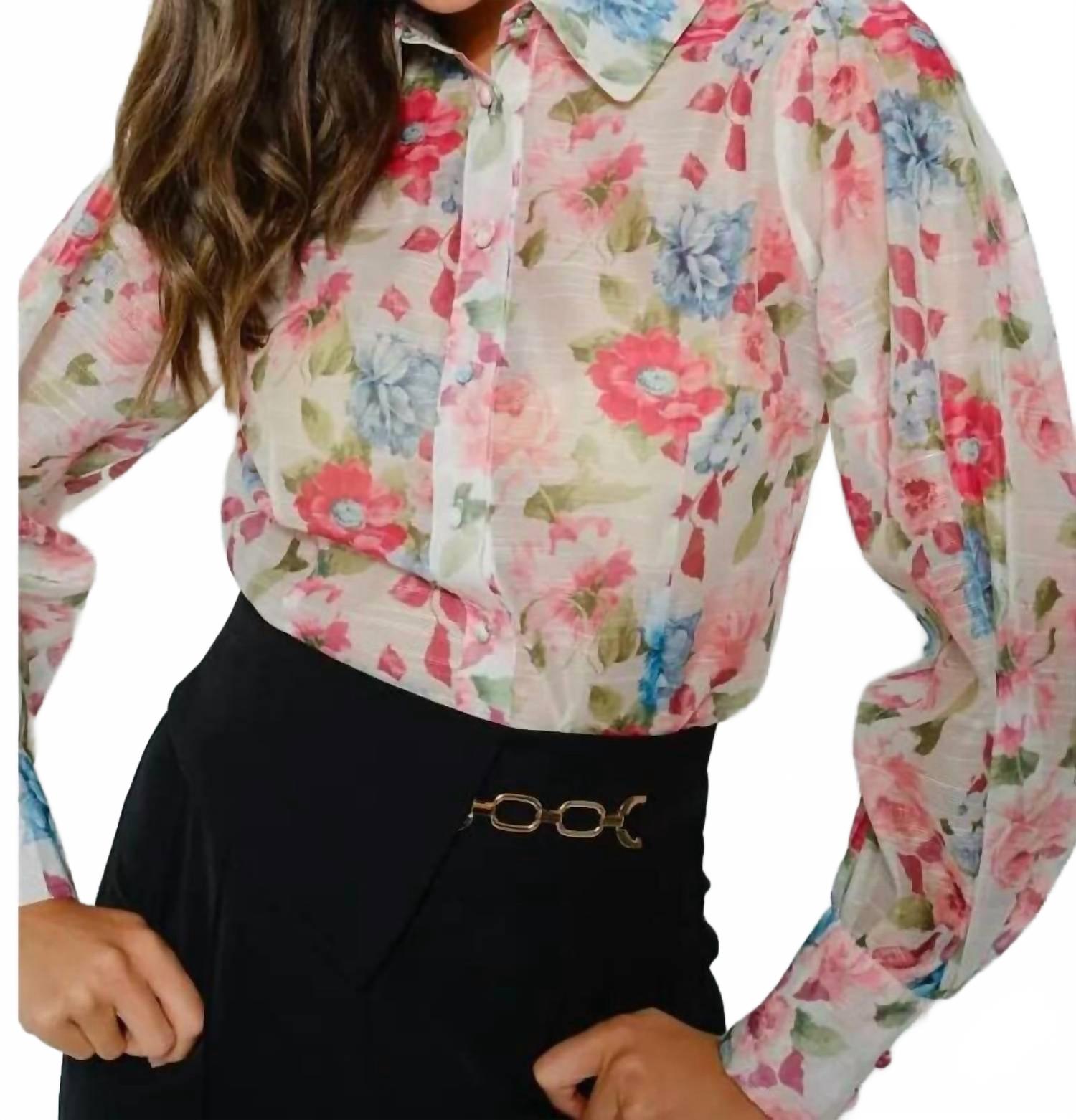 Блуза Bloom с цветочным принтом в красно-многоцветном оттенке INA
Блуза Bloom с цветочным принтом в красно-многоцветном оттенке INA