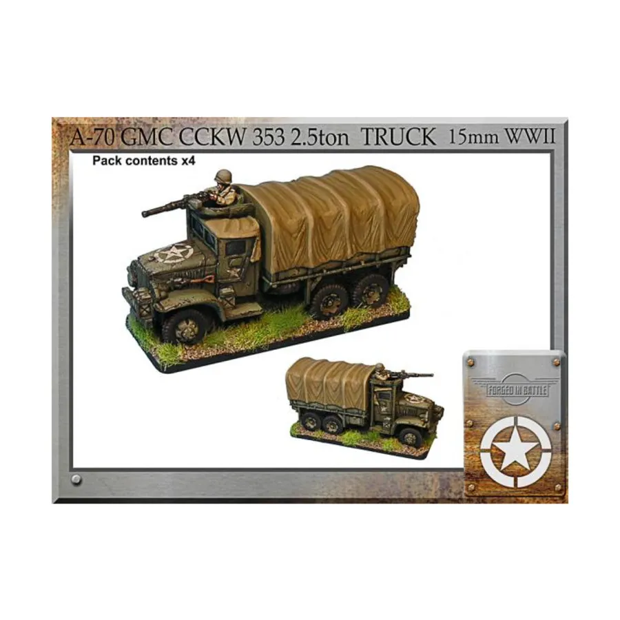 GMC CCKW 353 2,5-тонный грузовик, WWII Miniatures - American Vehicles (15mm)
GMC CCKW 353 2,5-тонный грузовик, WWII Miniatures - American Vehicles (15mm)