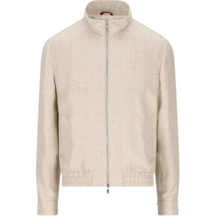 Куртка-бомбер с высоким воротником Brunello Cucinelli, экрю
Куртка-бомбер с высоким воротником Brunello Cucinelli, экрю