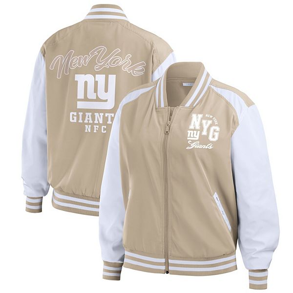 Женская бежевая бомбер new york giants с тонированной молнией Wear By Erin Andrews
Женская бежевая бомбер new york giants с тонированной молнией Wear By Erin Andrews