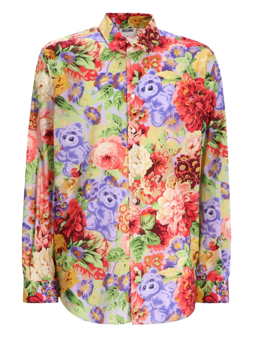 Рубашка с цветочным принтом Moschino, синий
Рубашка с цветочным принтом Moschino, синий
