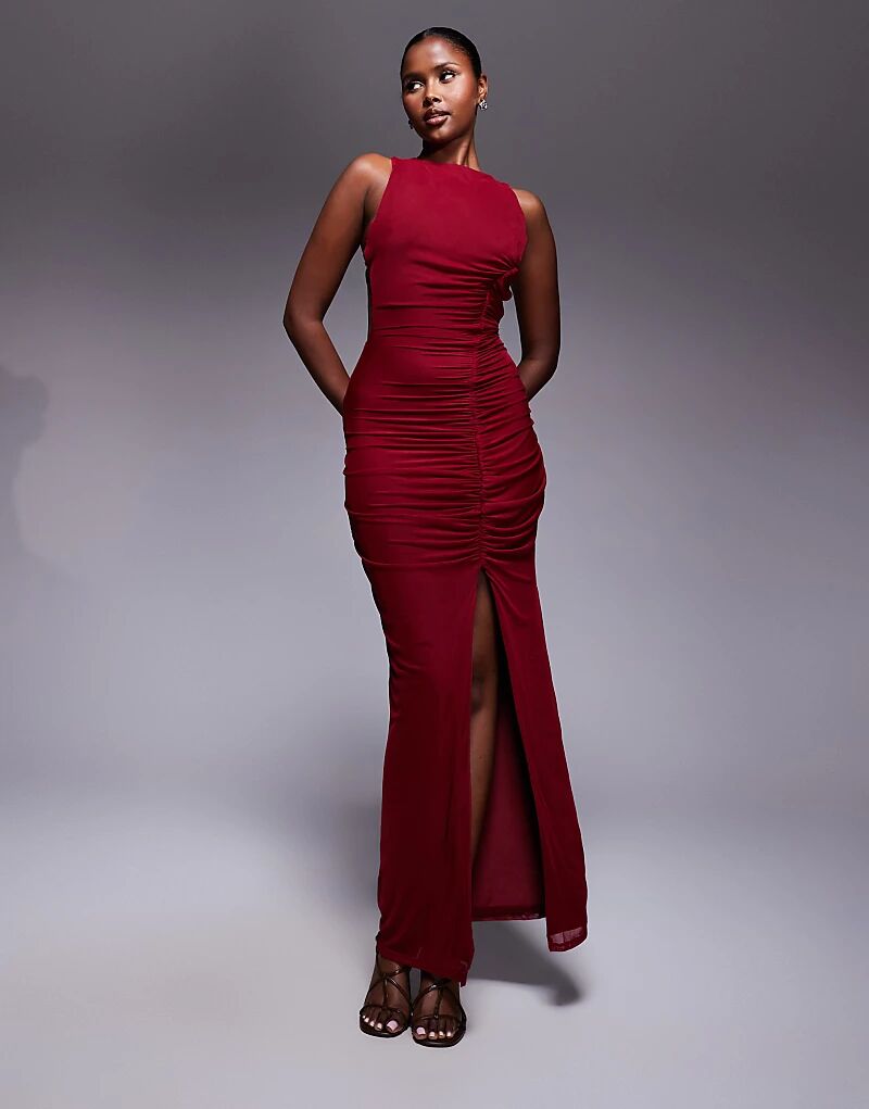 Платье макси из сетки с бретельками на спине и сборками ASOS DESIGN темно-вишневого цвета
Платье макси из сетки с бретельками на спине и сборками ASOS DESIGN темно-вишневого цвета