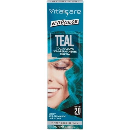 Полуперманентная краска для волос Vitalcare Vivid Professional, бирюзовый цвет, стойкость до 20 стирок
Полуперманентная краска для волос Vitalcare Vivid Professional, бирюзовый цвет, стойкость до 20 стирок