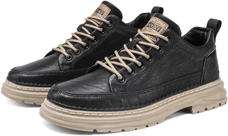 Мужские винтажные кожаные модные кроссовки классические на шнуровке, плоские повседневные туфли, удобные, легкие, противоскользящие для ходьбы Lhyxu, черный
Мужские винтажные кожаные модные кроссовки классические на шнуровке, плоские повседневные туфли, удобные, легкие, противоскользящие для ходьбы Lhyxu, черный