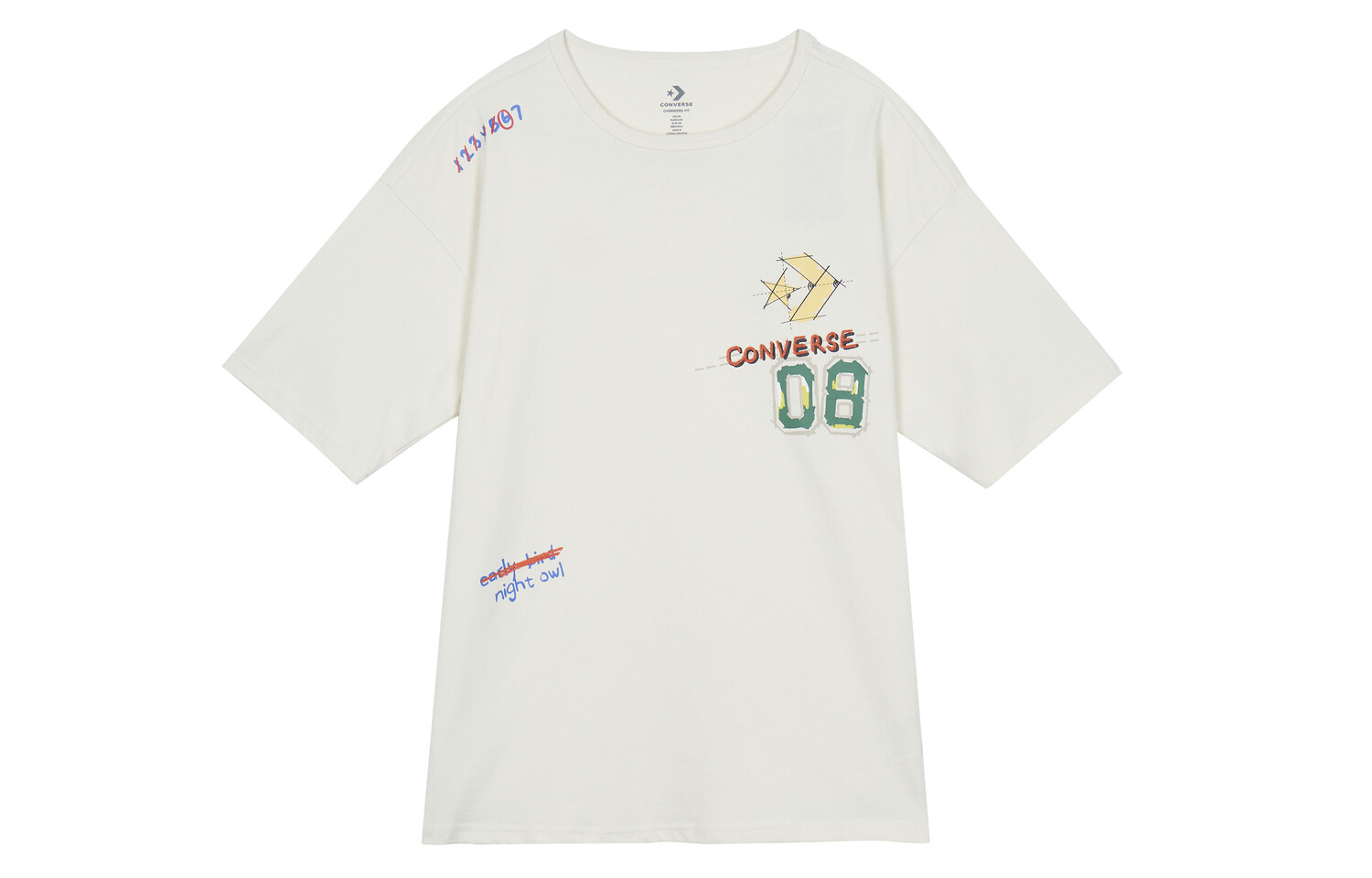 Футболка унисекс белая Converse, белый 
Футболка унисекс белая Converse, белый