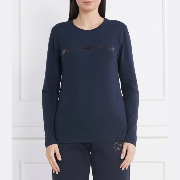 Сверху пижама обычного кроя. Emporio Armani, синий 
Сверху пижама обычного кроя. Emporio Armani, синий