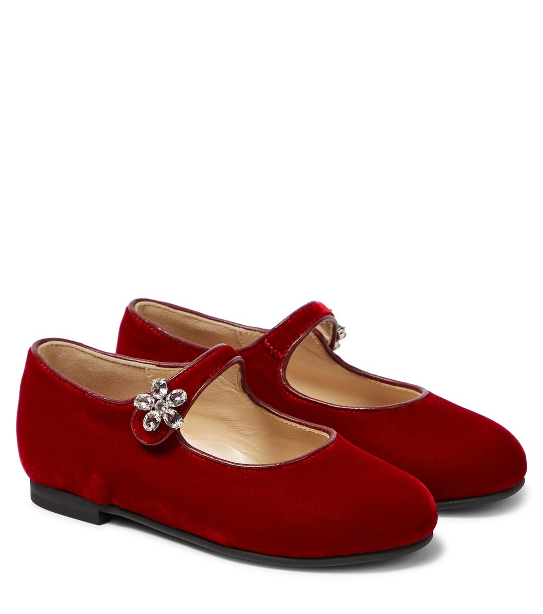 Украшенные бархатные балетки Il Gufo, красный
Украшенные бархатные балетки Il Gufo, красный