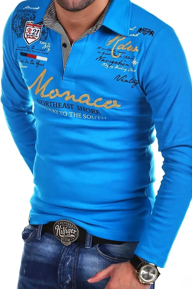 Рубашка-поло behype "MONACO" с модной вышивкой, бирюзовый
Рубашка-поло behype "MONACO" с модной вышивкой, бирюзовый