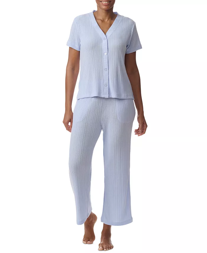 Женский комплект пижамы TH Cardigan Top & Cropped Pants из 2 предметов Tommy Hilfiger, синий
Женский комплект пижамы TH Cardigan Top & Cropped Pants из 2 предметов Tommy Hilfiger, синий