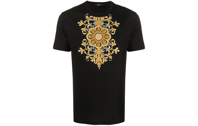 VERSACE Футболка мужская Black Crew Neck Moderate Straight Fit
VERSACE Футболка мужская Black Crew Neck Moderate Straight Fit