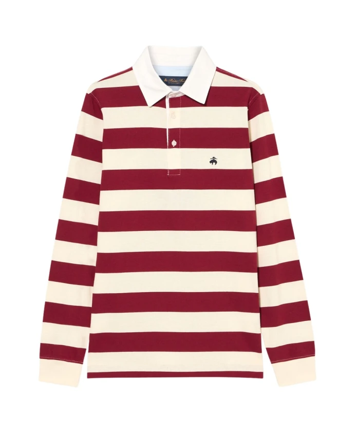 Полосатая футболка-поло для регби Brooks Brothers, красный
Полосатая футболка-поло для регби Brooks Brothers, красный