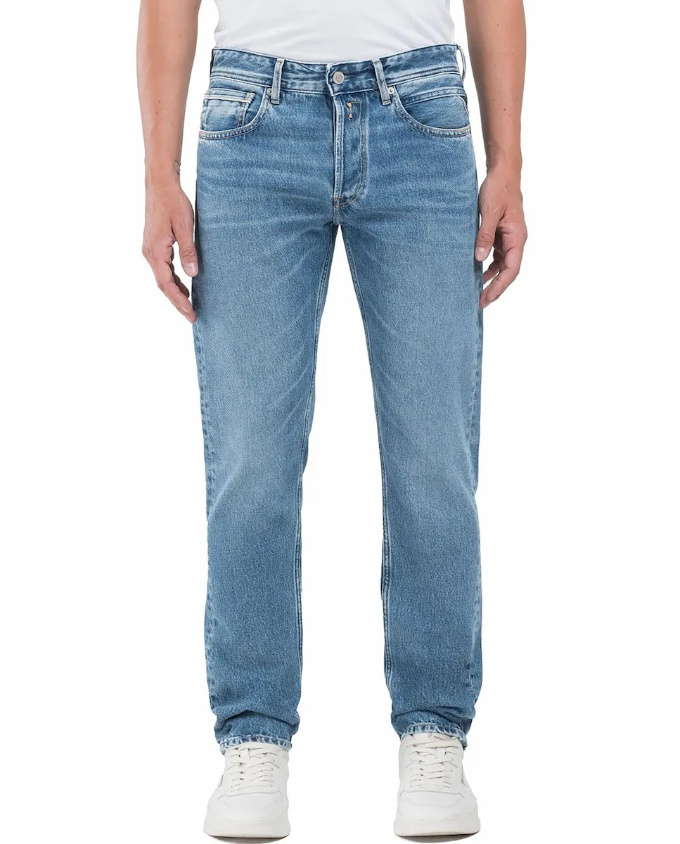 Мужские джинсы прямого кроя с пятью карманами Replay, синий
Мужские джинсы прямого кроя с пятью карманами Replay, синий