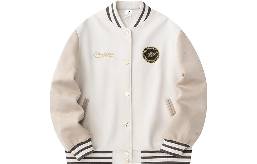 Куртка бейсбольная Anta Life Collection женская, цвет: персиковый бежевый и белый
Куртка бейсбольная Anta Life Collection женская, цвет: персиковый бежевый и белый