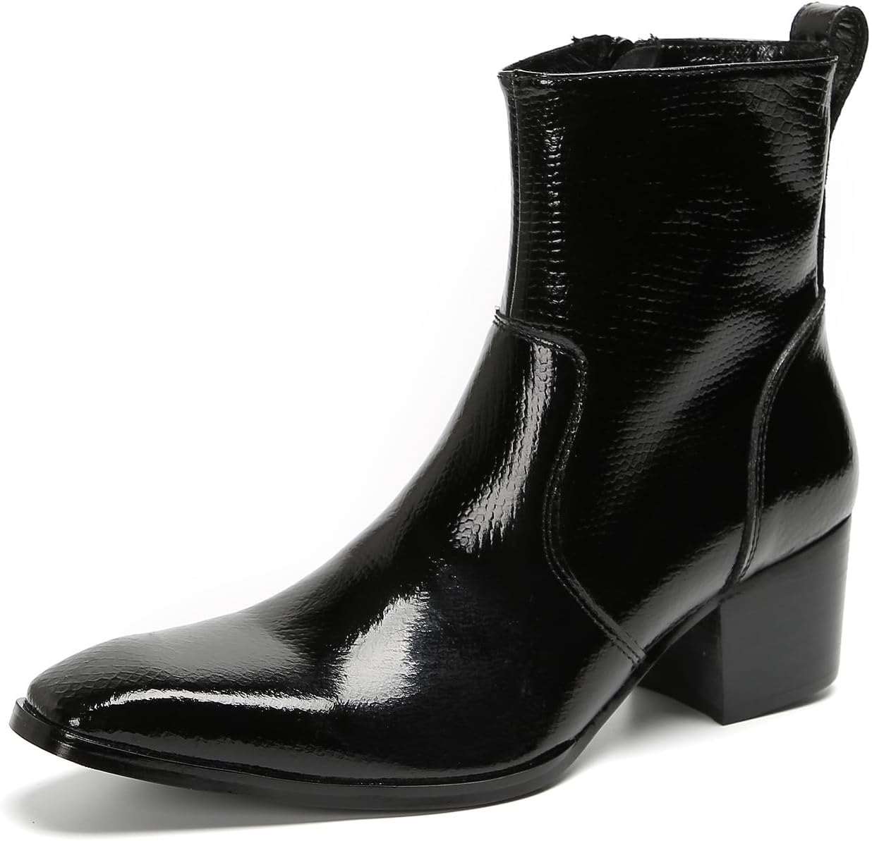 Мужские повседневные вестерн-ботинки Santimon - настоящая кожа, средний верх, с простым носком и боковой молнией для вечеринки и выхода в свет, черный
Мужские повседневные вестерн-ботинки Santimon - настоящая кожа, средний верх, с простым носком и боковой молнией для вечеринки и выхода в свет, черный