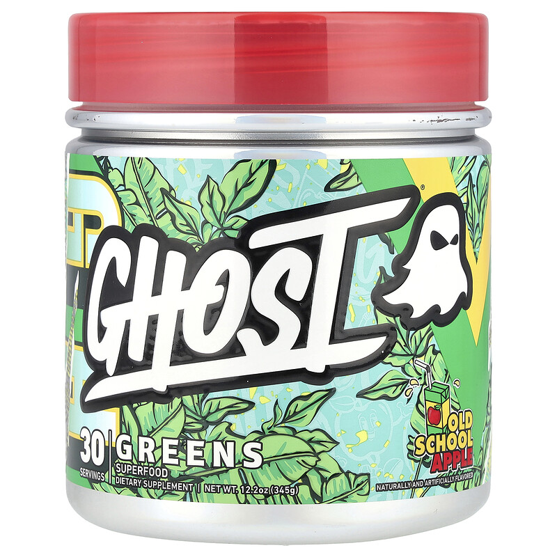 Ghost, Greens, олдскульное яблоко, 345 г (12,2 унции)
Ghost, Greens, олдскульное яблоко, 345 г (12,2 унции)