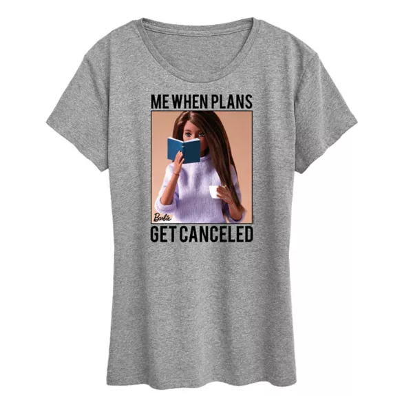 Женская футболка с надписью «Когда планы отменяются» Barbie, серый
Женская футболка с надписью «Когда планы отменяются» Barbie, серый