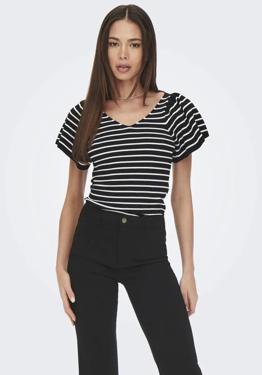 Only свитер с короткими рукавами "ONLLEELO STRIPE SS BACK V-NECK KNT NOOS", цвет Black Stripe
Only свитер с короткими рукавами "ONLLEELO STRIPE SS BACK V-NECK KNT NOOS", цвет Black Stripe