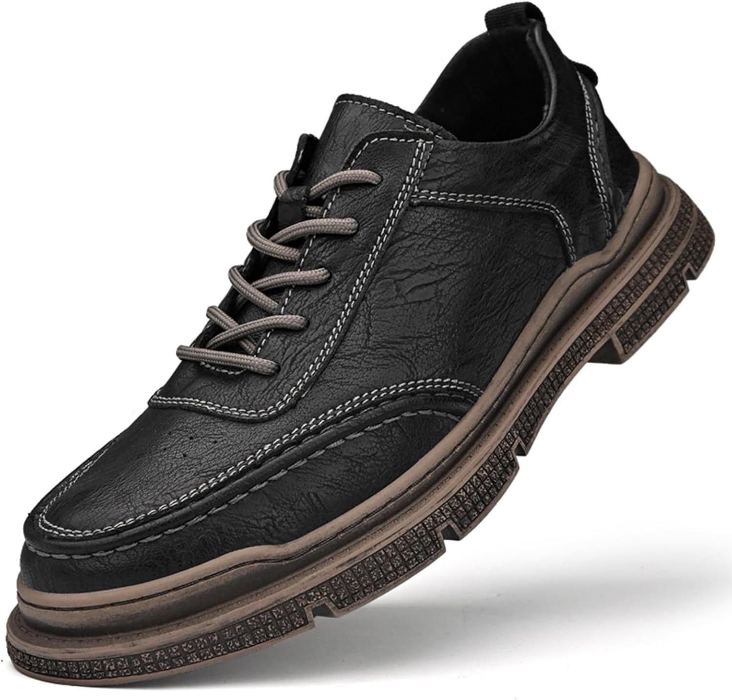 Мужские кожаные повседневные туфли на шнуровке - винтажный стиль с потертым эффектом, детальной строчкой, прочной противоскользящей резиновой подошвой и удобной петлей для ежедневного ношения в офисе и повседневной жизни Kelibasi, черный
Мужские кожаные повседневные туфли на шнуровке - винтажный стиль с потертым эффектом, детальной строчкой, прочной противоскользящей резиновой подошвой и удобной петлей для ежедневного ношения в офисе и повседневной жизни Kelibasi, черный