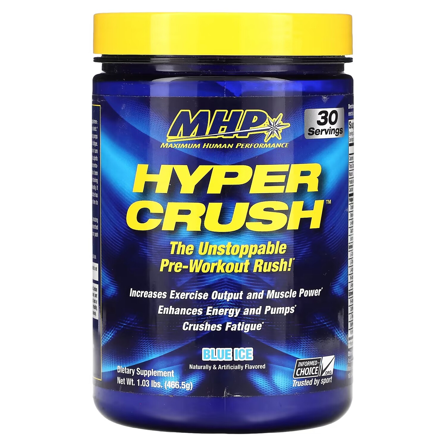 Предтренировочный комплекс MHP Hyper Crush, голубой лед
Предтренировочный комплекс MHP Hyper Crush, голубой лед